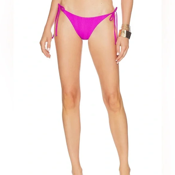 L*Space Ribbed Willow Bikini | Purple Cutout Ring Top & High-Leg Bottom NWT M - Picture 6 of 17